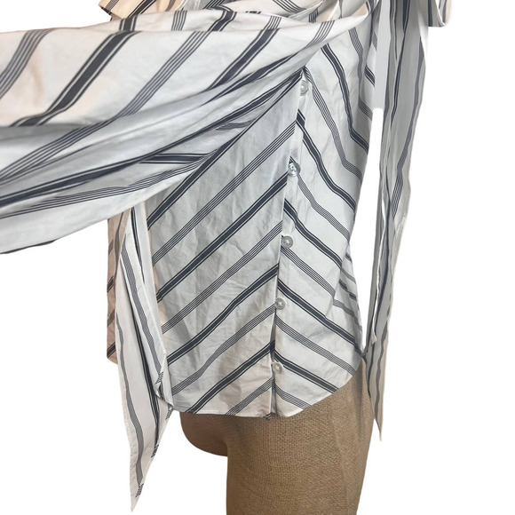 Milly Nina One Shoulder Blouse SZ 2 - Picture 8 of 11